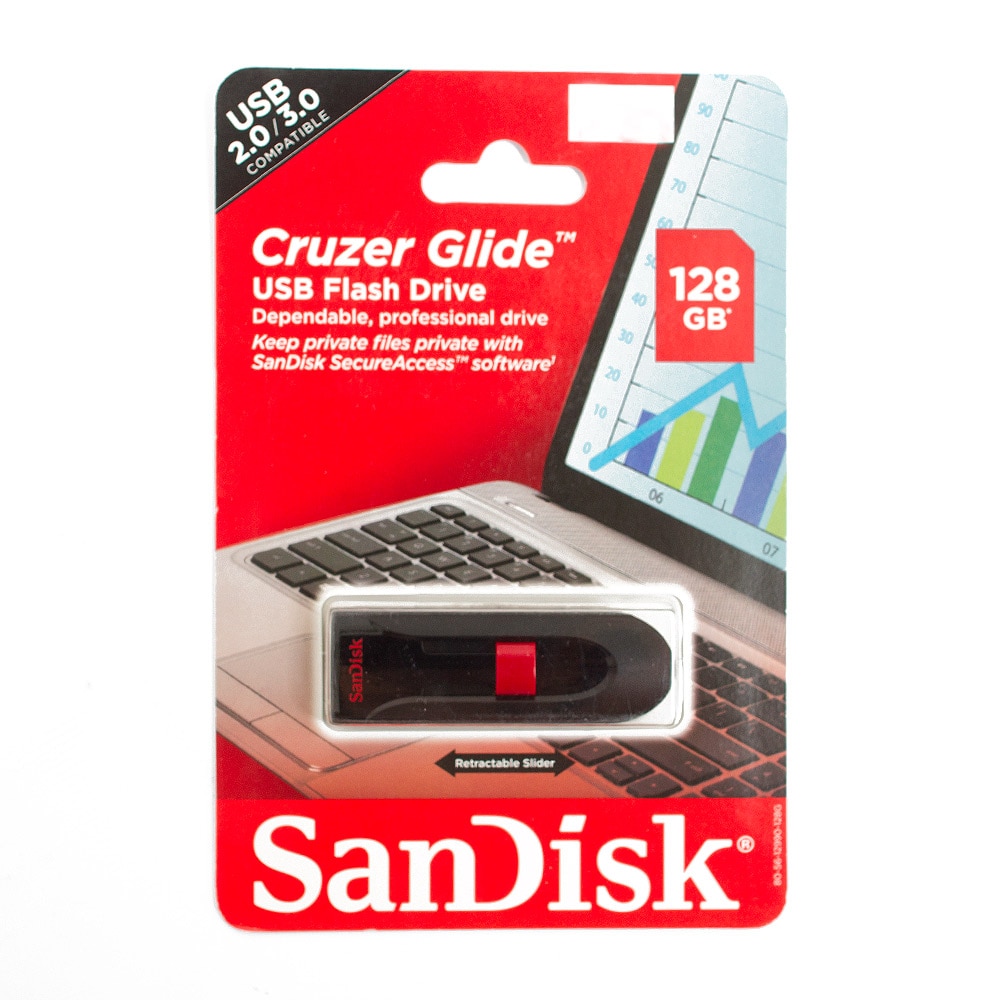 SanDisk, USB Flash Drives & RAM, Tech, Cruzer. Glide, 239020, 128 GB